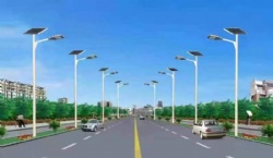 Single arm street lamp