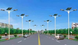 Double arm street lamp